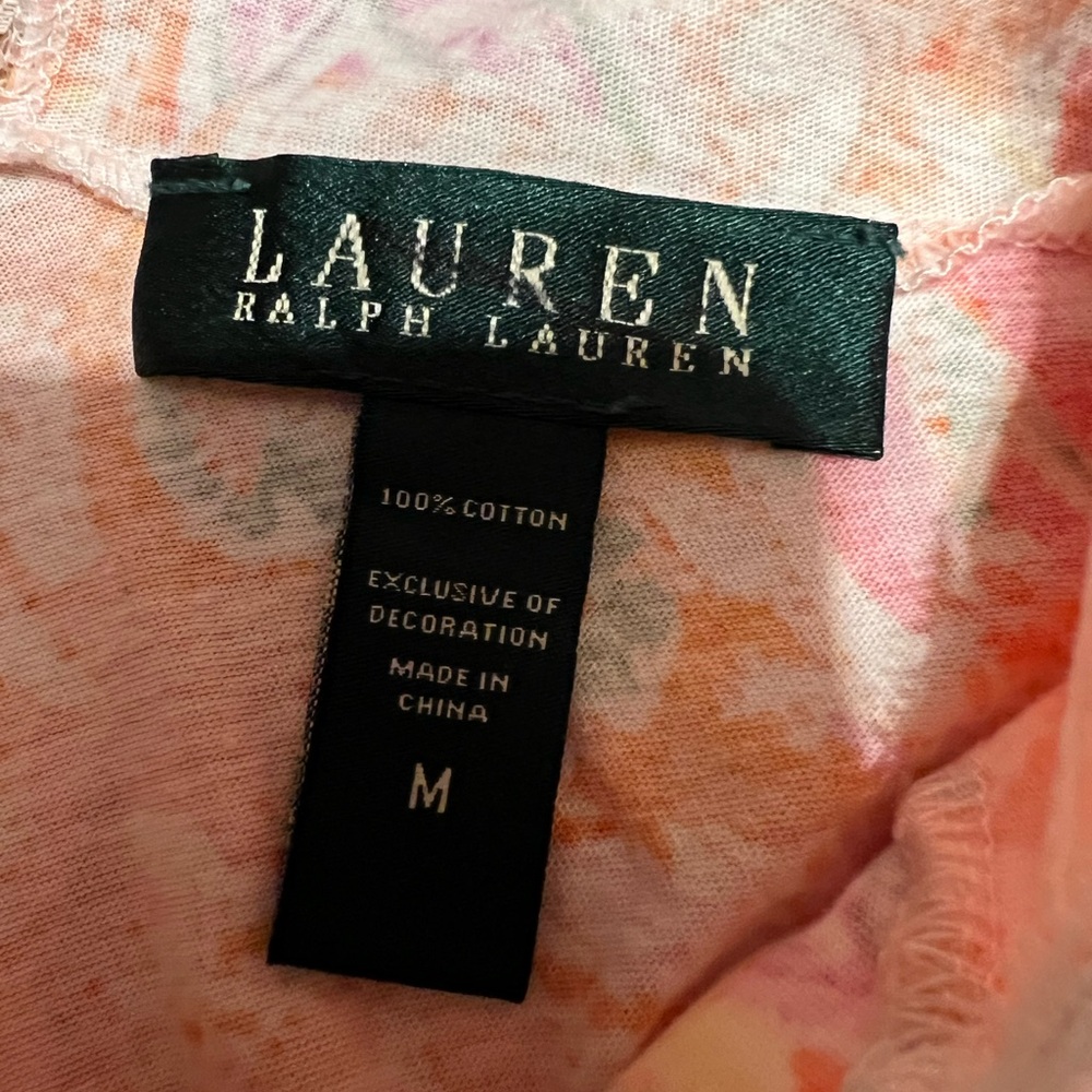 Ralph Lauren Paisley Sleeveless Nightgown Cotton Lace- Maxi Length 💕 NWOT! - Picture 3 of 13